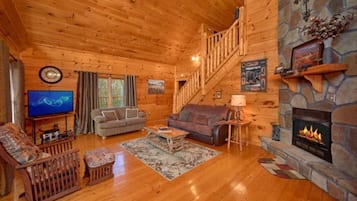 Una Smart TV, una chimenea