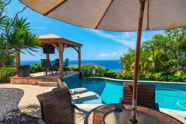 Outdoor pool, a heated pool