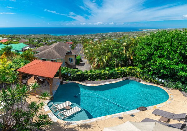 Outdoor pool, a heated pool