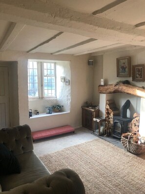 TV, fireplace, streaming services, stereo