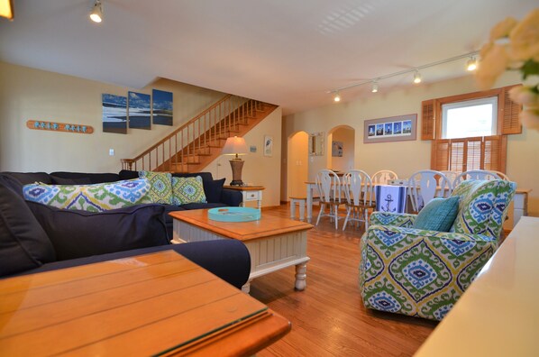 TV, DVD player, books