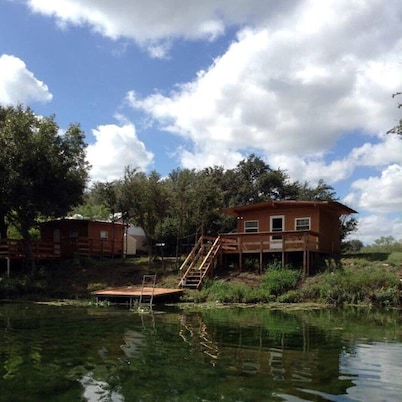 Our cabins are located on the crystal clear water of Spring Creek.