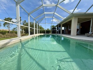 Una piscina riscaldata