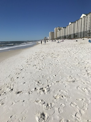 Playa en los alrededores y camastros