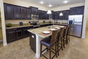 House, 6 Bedrooms, Private Pool (5 Bathrooms) | Private kitchen | Full-size fridge, microwave, oven, stovetop