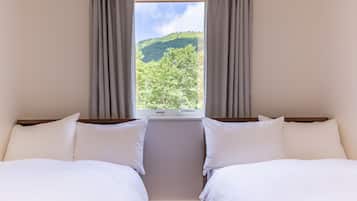 3 chambres, couette en duvet d'oie, ameublement personnalisé