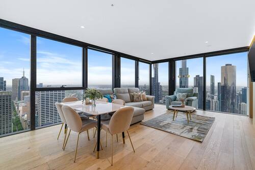 3 Bedroom 3 Bathroom City View Apartment | Living area | 50-inch flat-screen TV with digital channels, TV