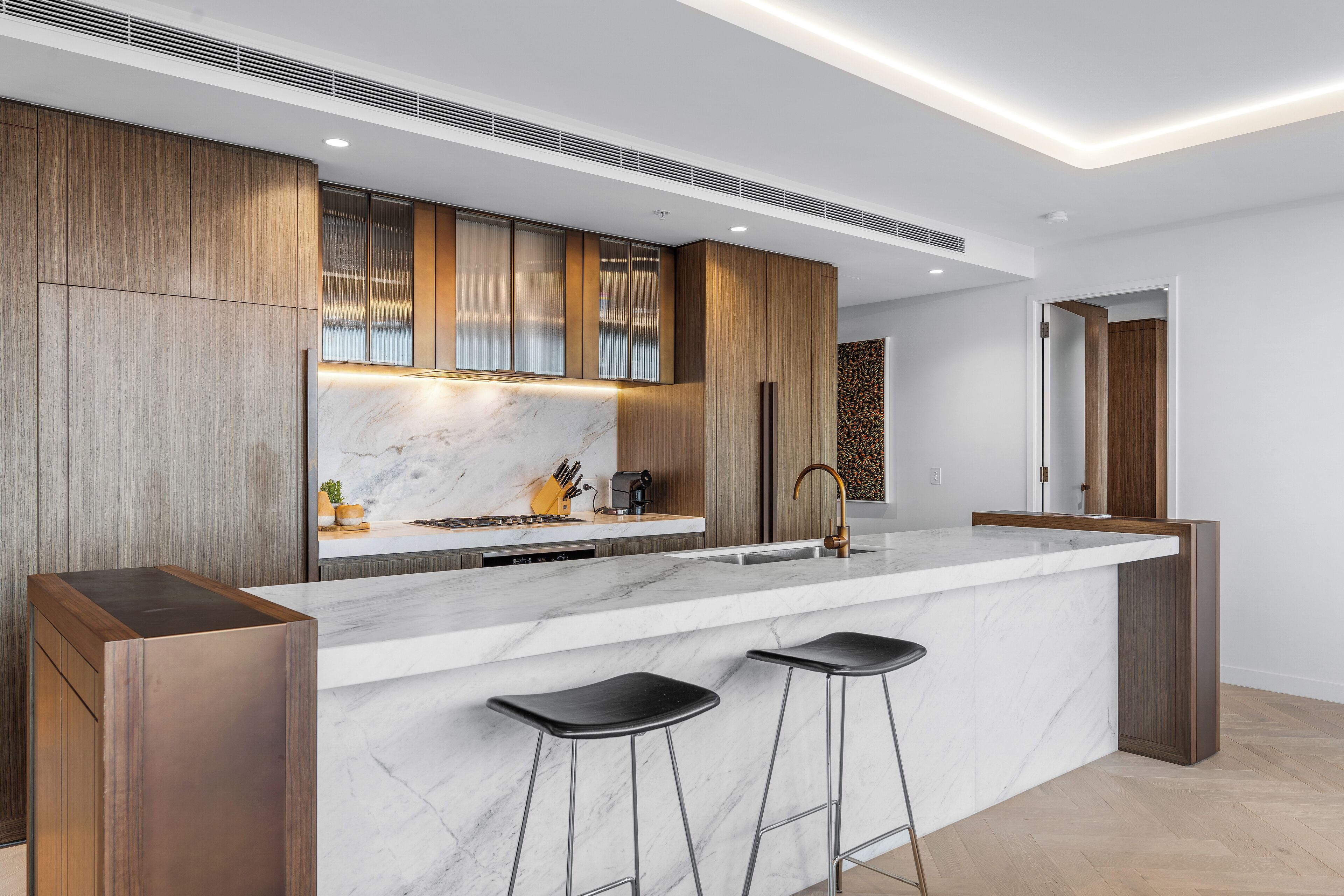 3 Bedroom 3 Bathroom City View Sub Penthouse Apartment | Private kitchen | Full-size fridge, microwave, oven, stovetop