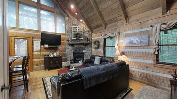 Cabin, 1 Bedroom | Living room | TV, Hulu, streaming services