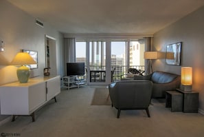 Condo, 2 Bedrooms | Living room | TV - Island Reef 704 2 Bedroom Condo by Redawning (Fort Myers Beach)