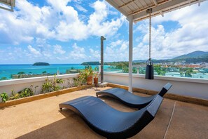 Penthouse, 2 chambres, vue mer | Terrasse/Patio