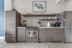 Oven, dishwasher, espresso maker, cookware/dishes/utensils - Blue Lagoon Loft (Atlanta)