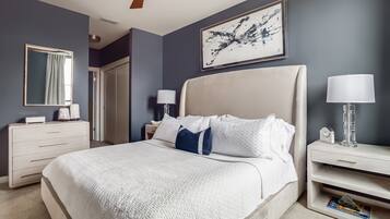 1 bedroom, bed sheets