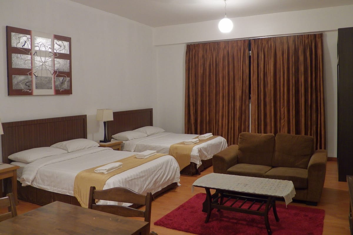 Family Quad | 1 bedroom, iron/ironing board, bed sheets
