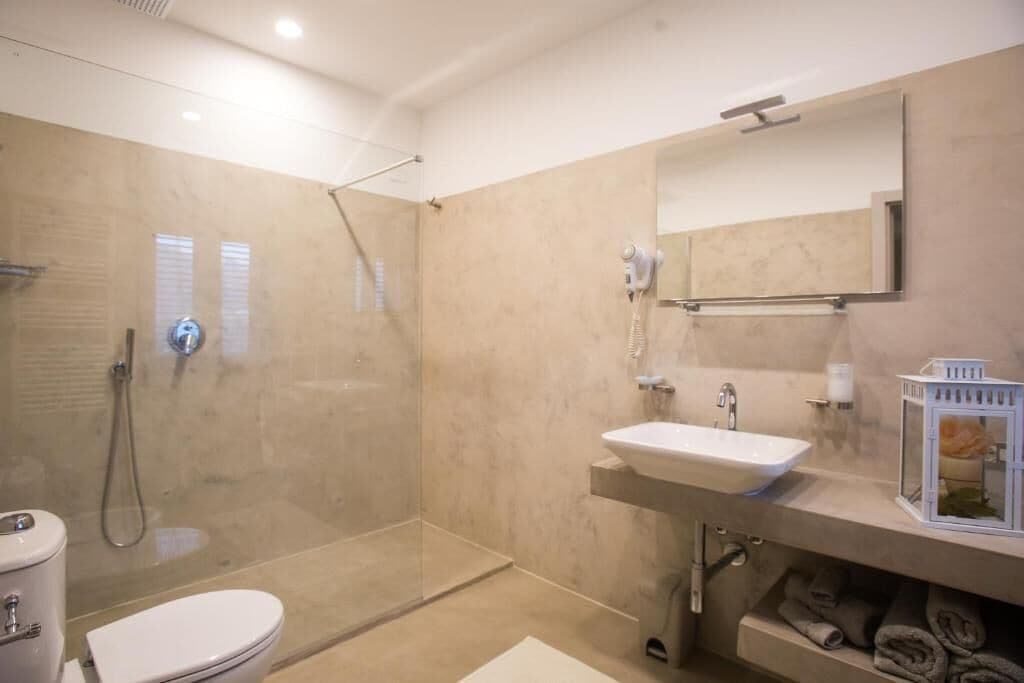 Suite Deluxe | Bagno | Doccia, set di cortesia gratuito, asciugacapelli, bidet