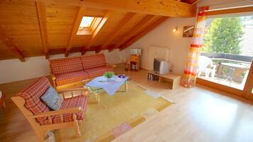 Studio, Balcony, Mountain View (Solinda) | Living area | Flat-screen TV