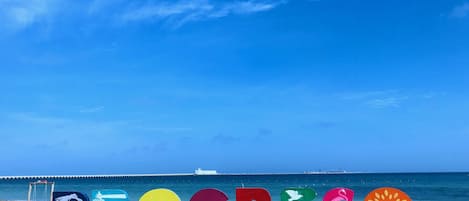 Beach nearby, beach towels