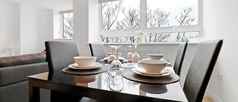 Superior Apartment, 1 Bedroom | Living area | 24-inch flat-screen TV with cable channels, TV