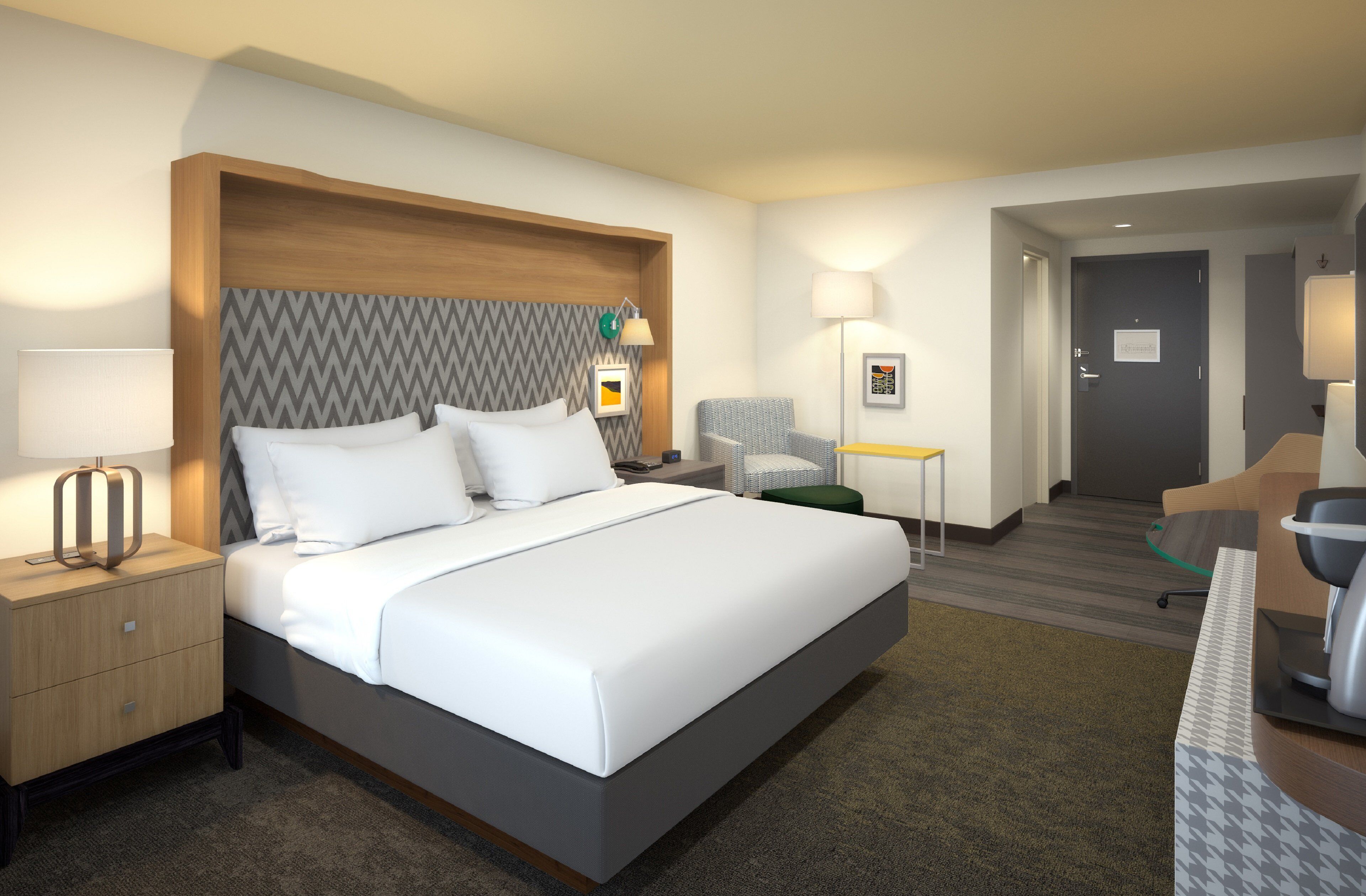 1 bedroom, premium bedding, desk, laptop workspace