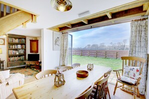 Classic Cottage, 2 Bedrooms | Living area | Fireplace - Enchanting Family Barn Home in Gloucestershire (Lechlade)
