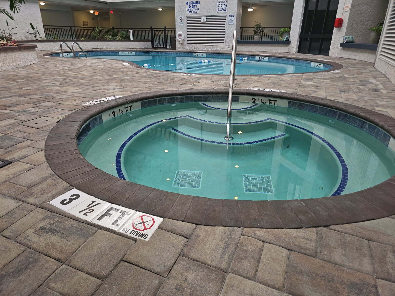Indoor pool, outdoor pool