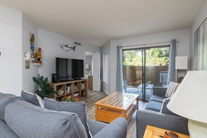 Smart TV, DVD player, books, video library - After Dune Delight, Walk to Beach, Full Kitchen, Pickleball, Indoor Pool Hot Tub (Hilton Head Island)
