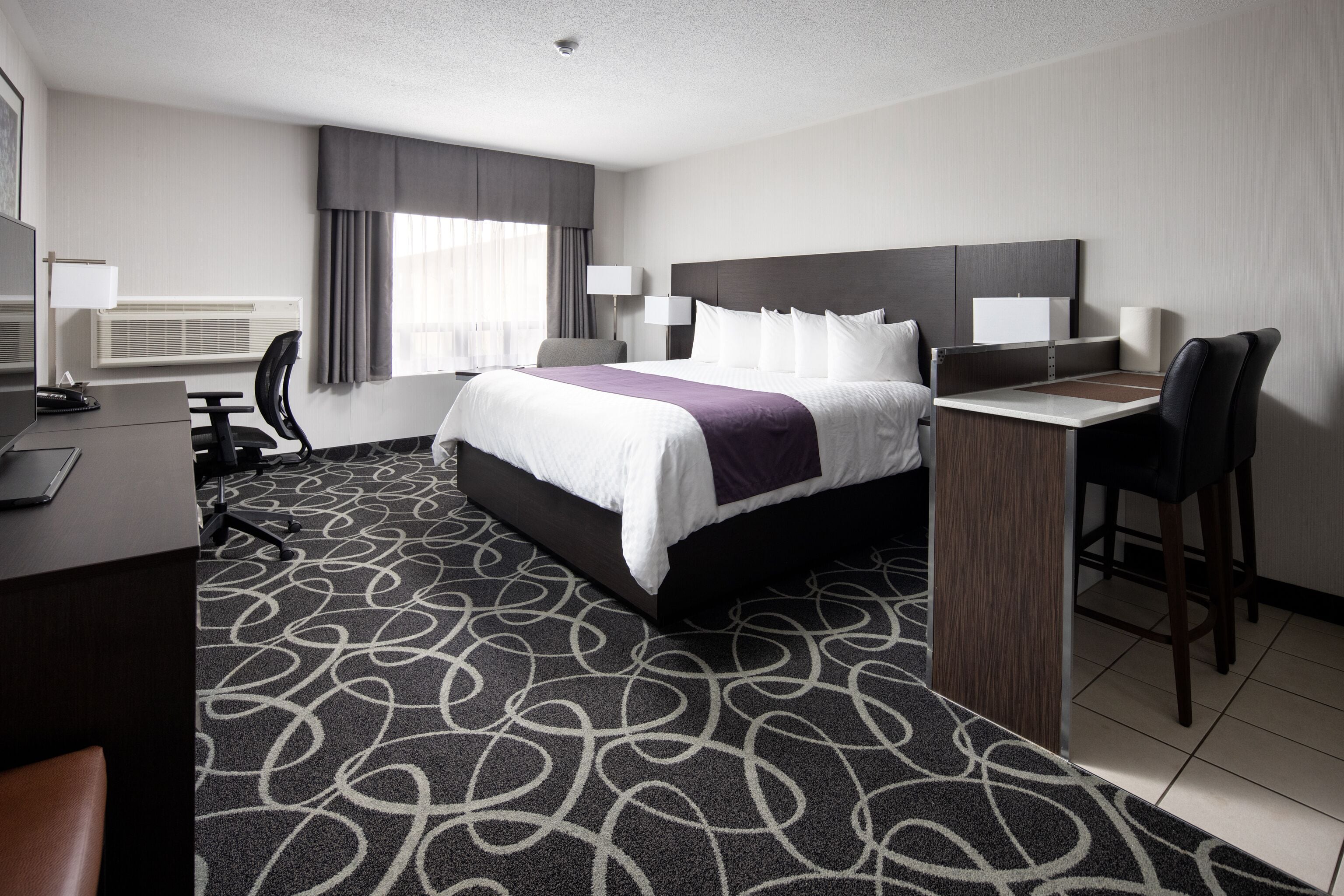 blackout curtains, iron/ironing board, free wifi, bed sheets