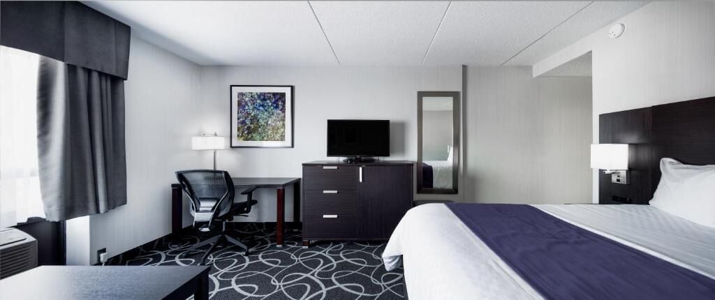 blackout curtains, iron/ironing board, free wifi, bed sheets