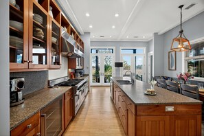 Fridge, microwave, oven, stovetop - AMAZING Secluded Luxury Home- Private Pool, Hot Tub, Marsh View, and Dock! (Kiawah Island)