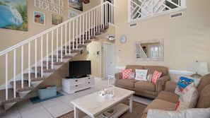 Apartment, 2 Bedrooms | Living room | 42-inch flat-screen TV with cable channels, TV - Horizon South By Blueswell (Panama City Beach)