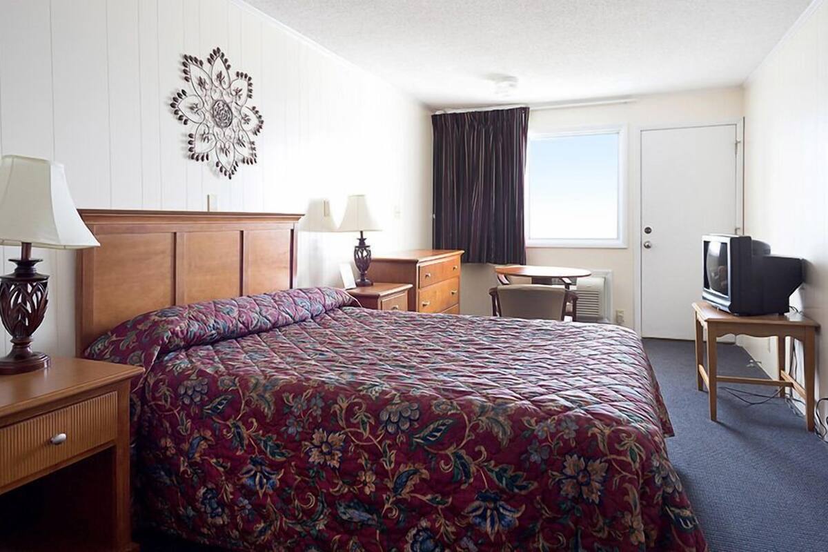 Chambre de base, 1 grand lit | Rideaux d’obscurcissement, accès au Wi-Fi (inclus), literie fournie