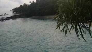 Private beach, white sand