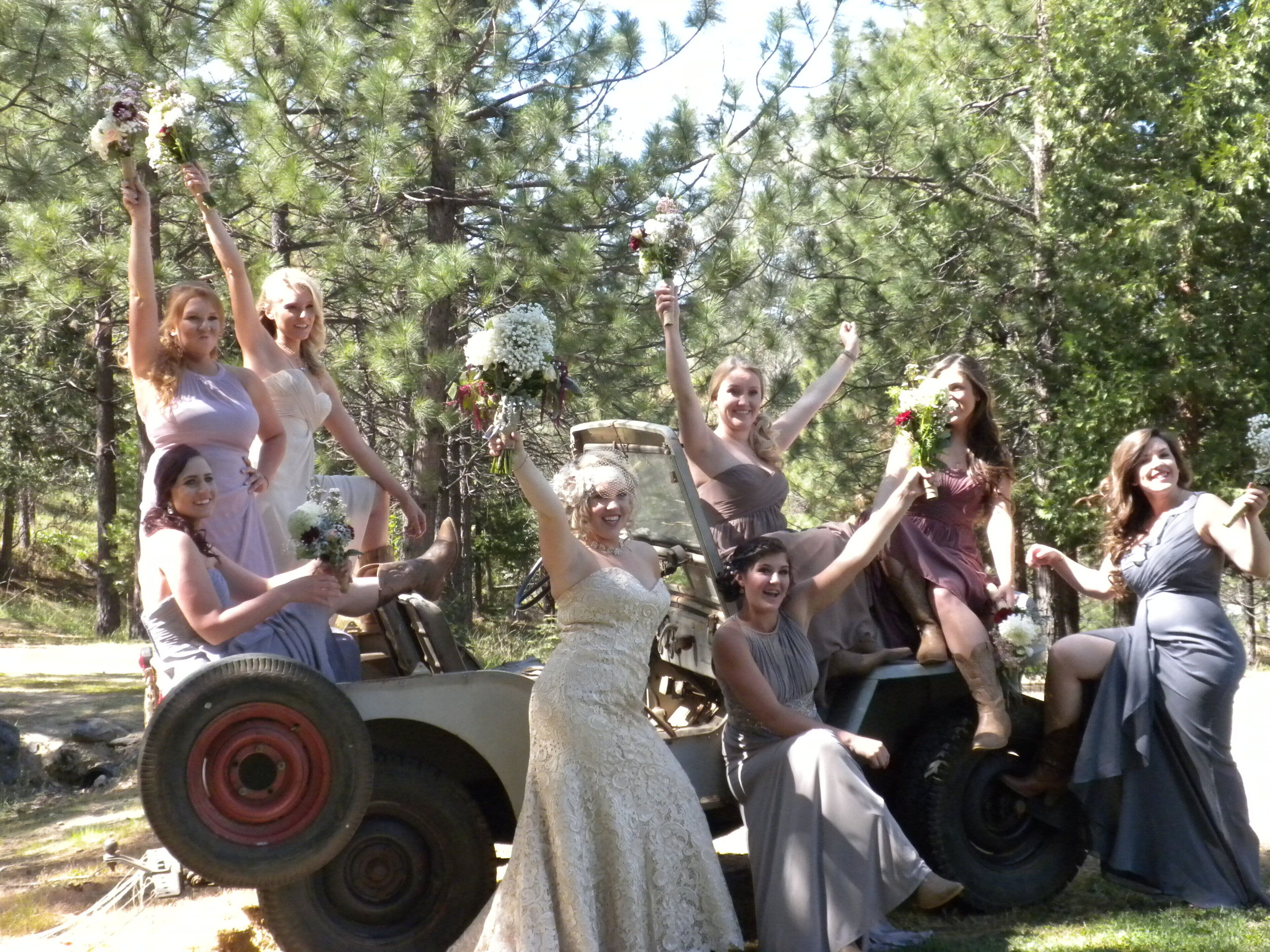 Outdoor wedding area