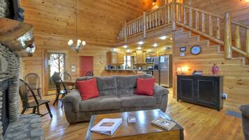 Cabin | Living room | TV, fireplace, DVD player