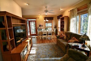 Smart TV, DVD player, books