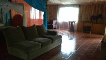 Family Cabin, Multiple Beds, Mountain View | Iron/ironing board, free WiFi, bed sheets