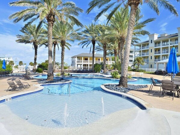 Outdoor pool, a heated pool
