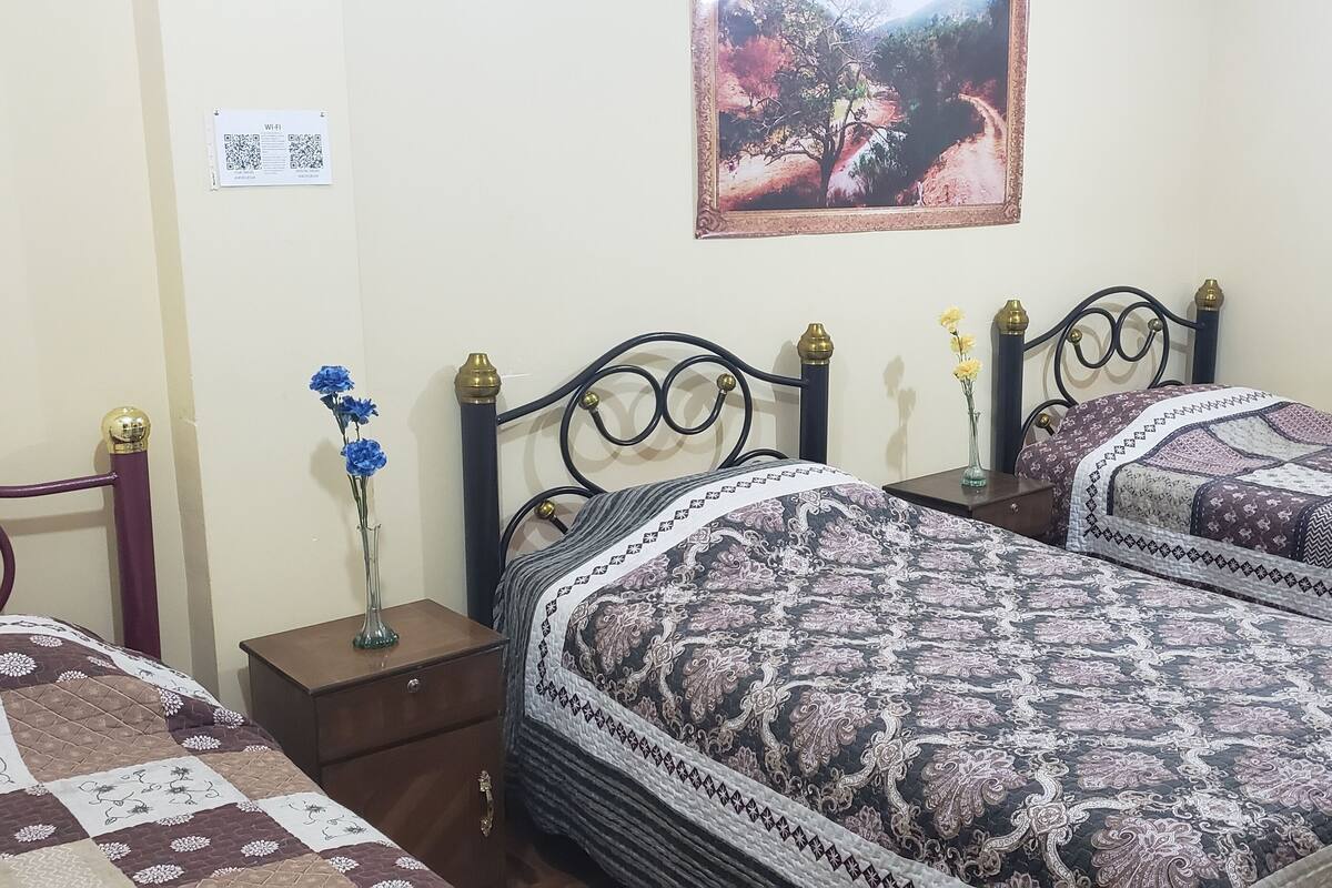Blackout curtains, iron/ironing board, free WiFi