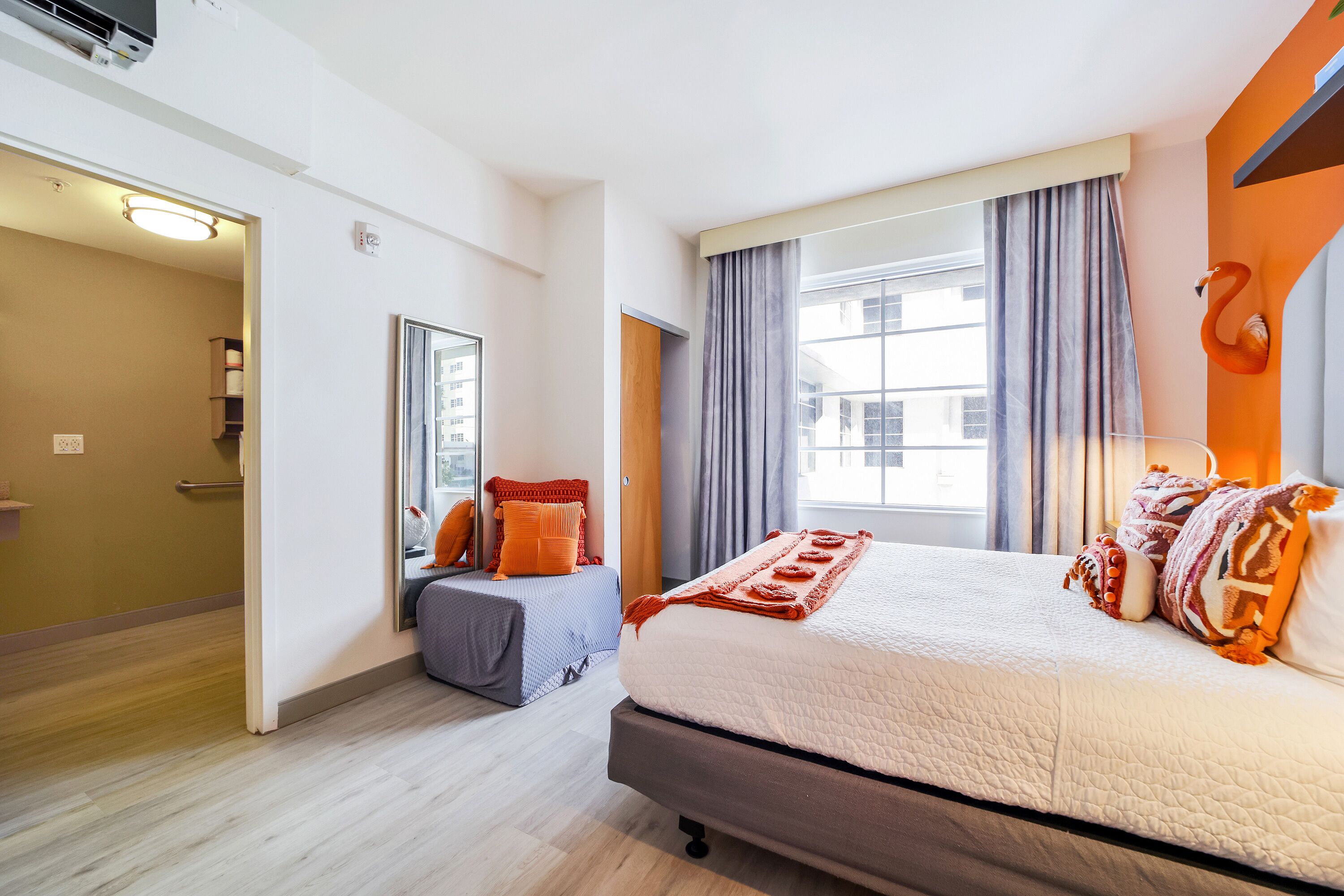 Standard Room, Private Bathroom (Self check-in) | Desk, laptop workspace, blackout drapes, iron/ironing board