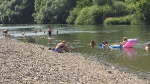 Une rive où l’on peut se baigner et se détendre, entourée d’une végétation luxuriante.