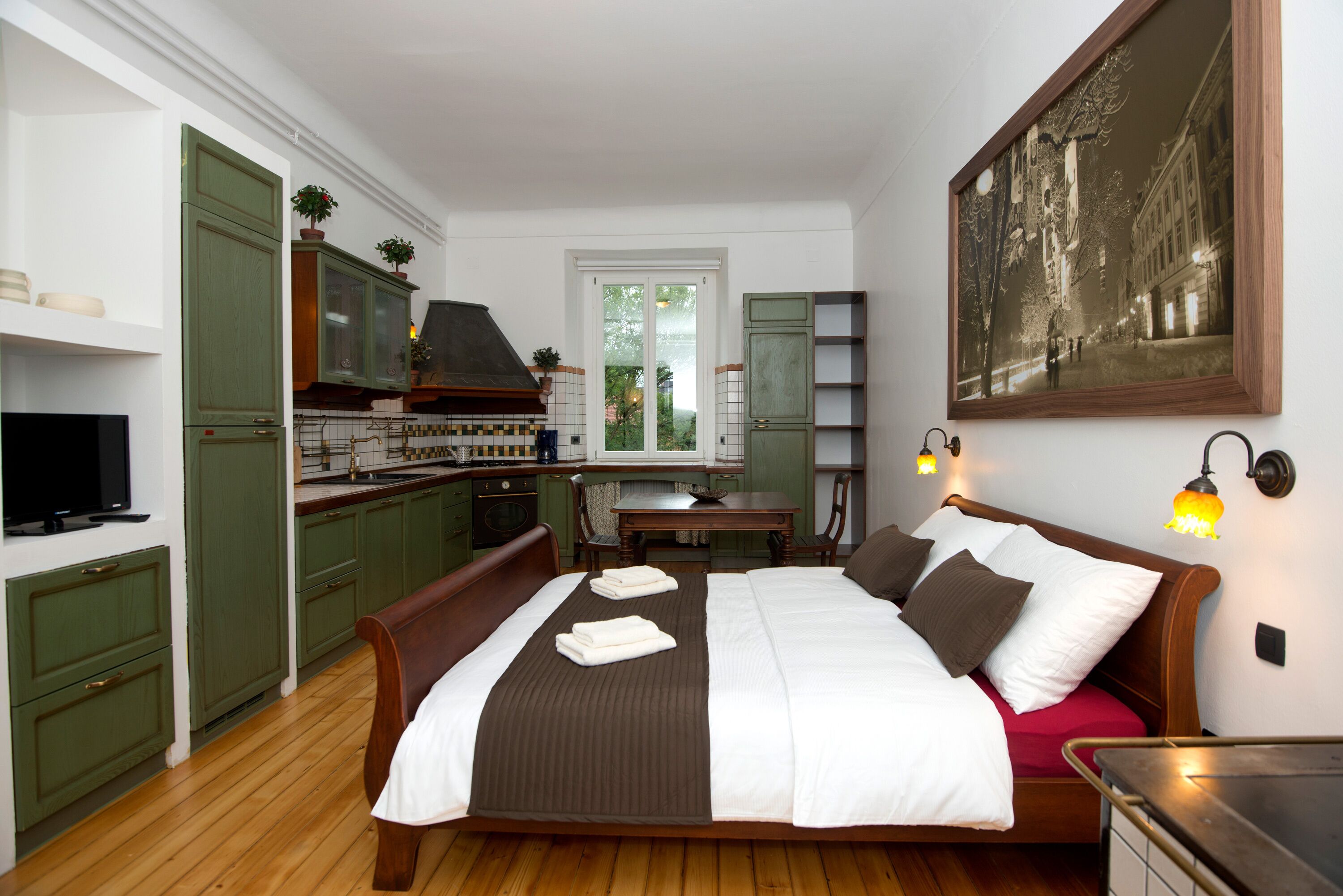 Comfort Studio | Premium bedding, memory foam beds, in-room safe, individually decorated