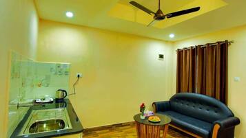 Suite | Living room | 24-inch LED TV with satellite channels, TV