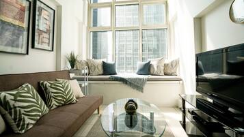 Luxury Loft | Living area | Smart TV, Netflix, streaming services