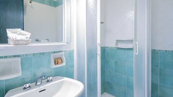 Free toiletries, hair dryer, bidet, towels