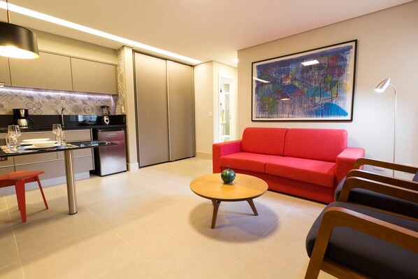 อพาร์ทเมนท์ (1 Bedroom) | 1 ห้องนอน, เตารีด/โต๊ะรีดผ้า, Wi-Fi, ผ้าปูที่นอน