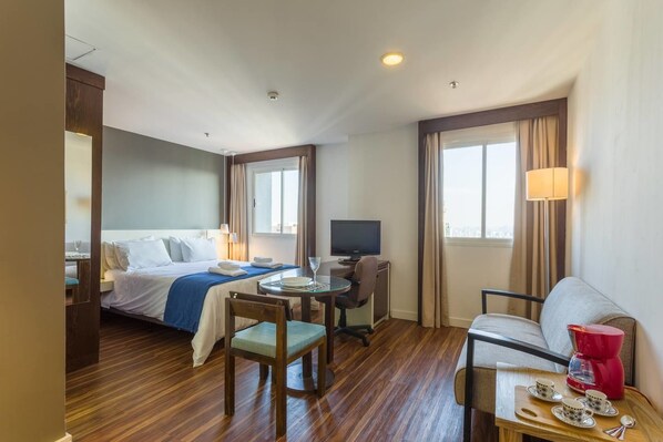 Departamento (0 Bedroom) | Tabla de planchar con plancha, wifi y ropa de cama 