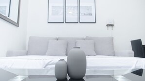 Classic Apartment | Living area | Smart TV, Netflix, streaming services - Indigo BGC @ Seibu Tower (Taguig)