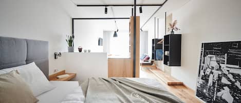 Suite monolocale Basic | Minibar, cassaforte in camera, una scrivania, postazione laptop