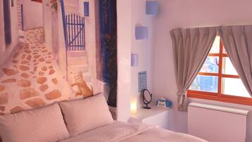 Habitación doble | Cortinas opacas, wifi gratis, ropa de cama