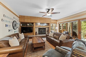 TV, fireplace, DVD player